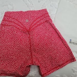 Buffbunny legacy shorts salsa red bossy print small brand new